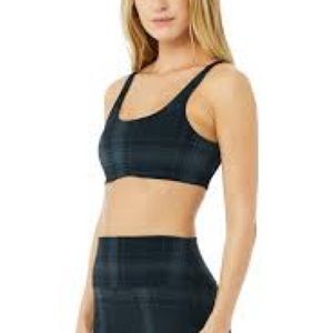 Alo Vapor Legacy Plaid High Waist Legging and Bra Set